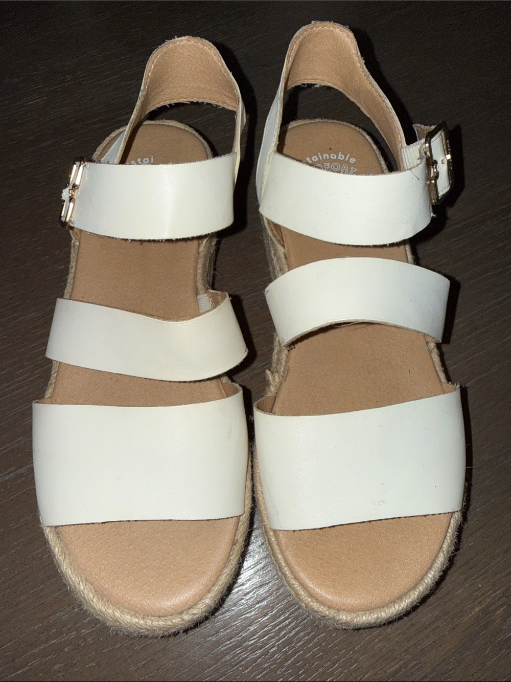 Dr Schools Women’s White Triple-Strap Sandals with Buckle